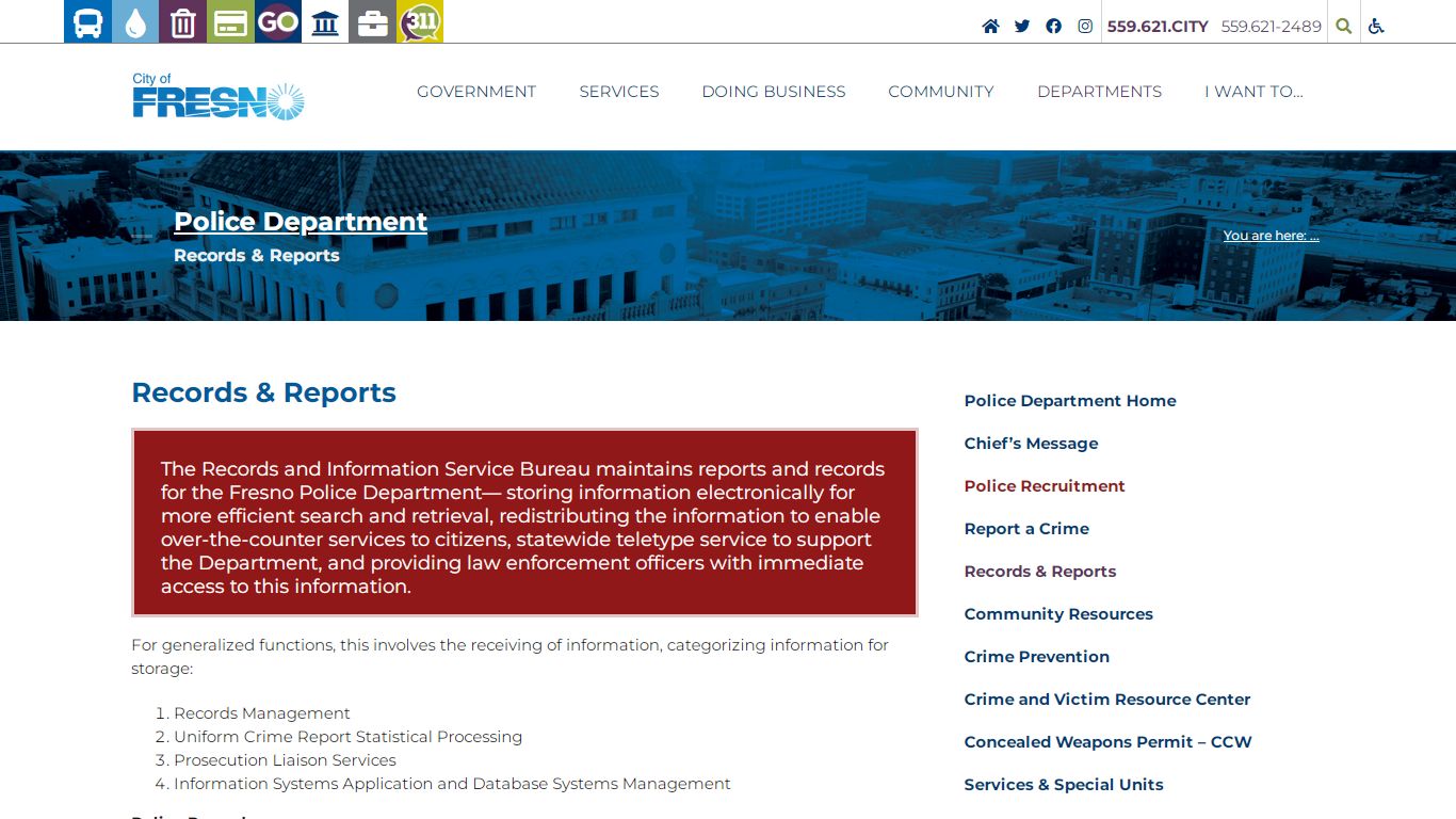 Police Department | Records & Reports